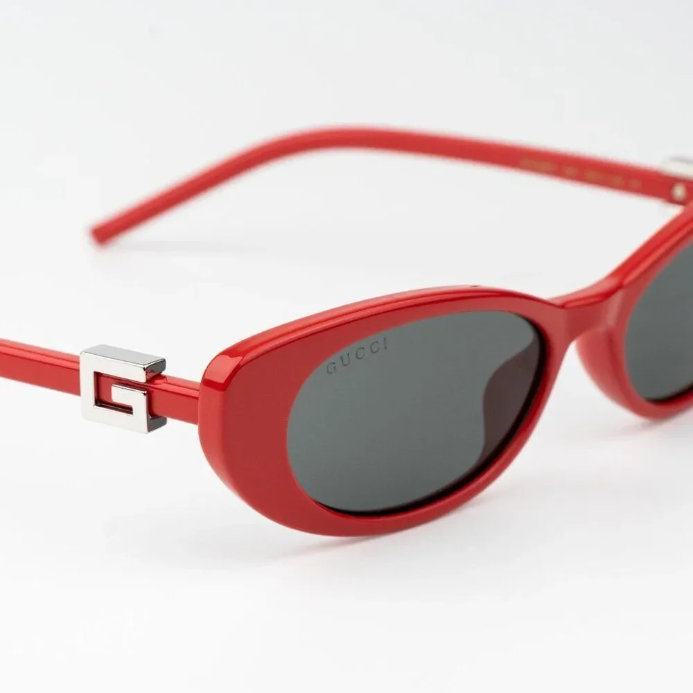 Gucci Men Sunglasses Red Grey Cat Eye GG1680S 005 BRAND NEW